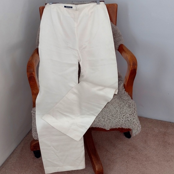 Ivory cotton blend pants, NWT made in Italy - Picture 1 of 5